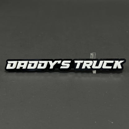 1PC DADDY'S TRUCK 3D Acrylic Badge - Car Truck Emblem Fender Sticker
