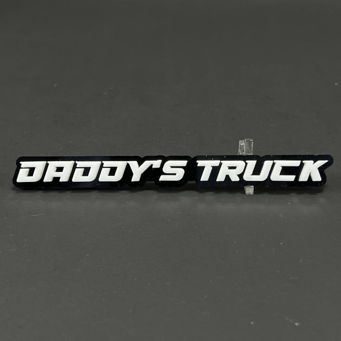 1PC DADDY'S TRUCK 3D Acrylic Badge - Car Truck Emblem Fender Sticker