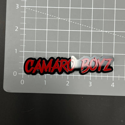 1PC CAMARO BOYZ 3D Acrylic Badge - Car Truck Emblem Fender Sticker