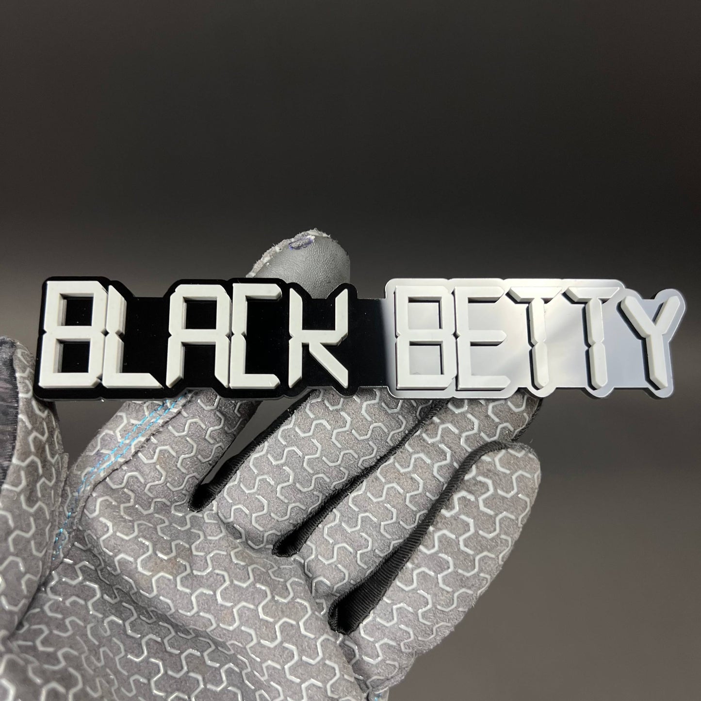 1PC BLACK BETTY 3D Acrylic Badge - Car Truck Emblem Fender Sticker