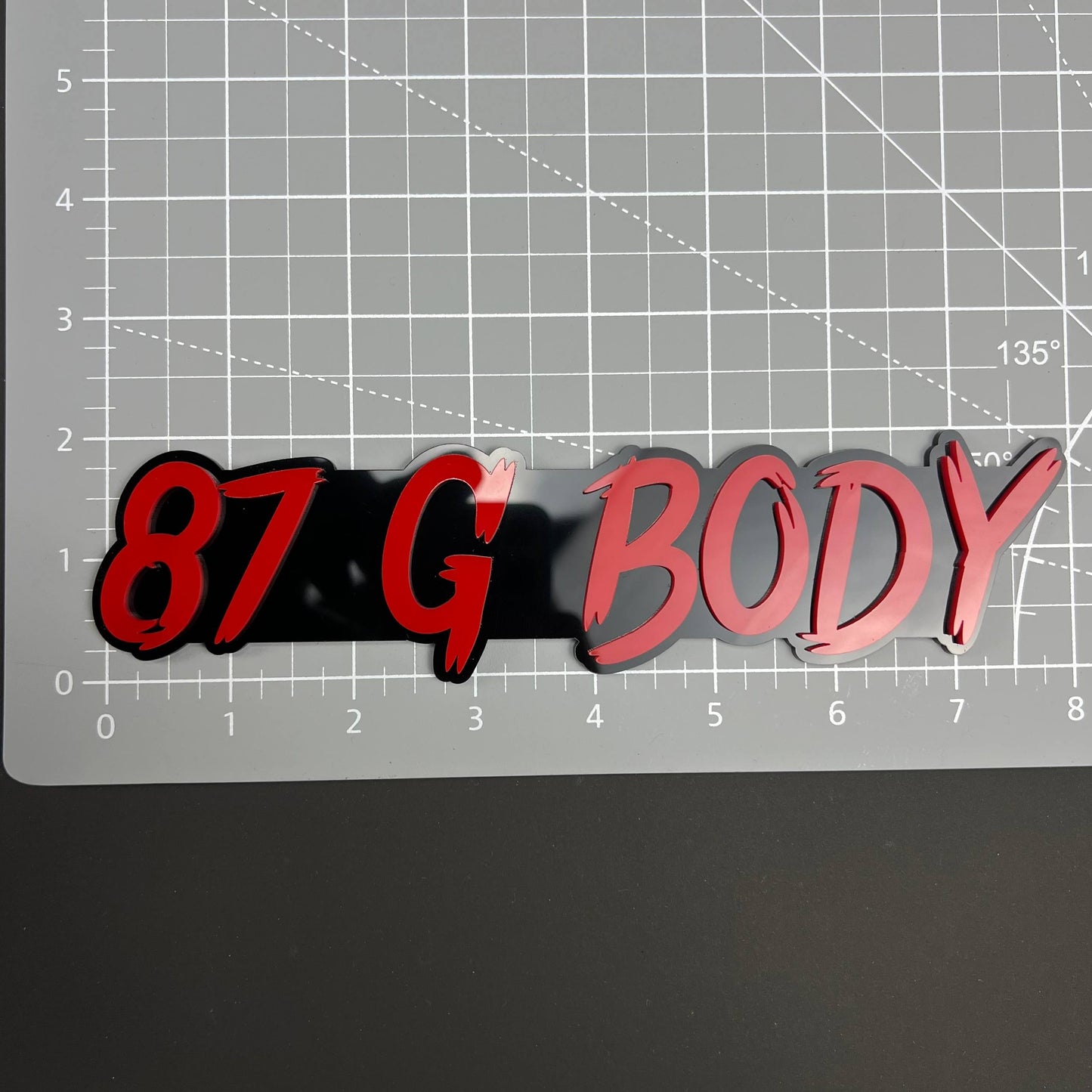 1PC 87 G BODY 3D Acrylic Badge - Car Truck Emblem Fender Tailgate Trunk Sticker