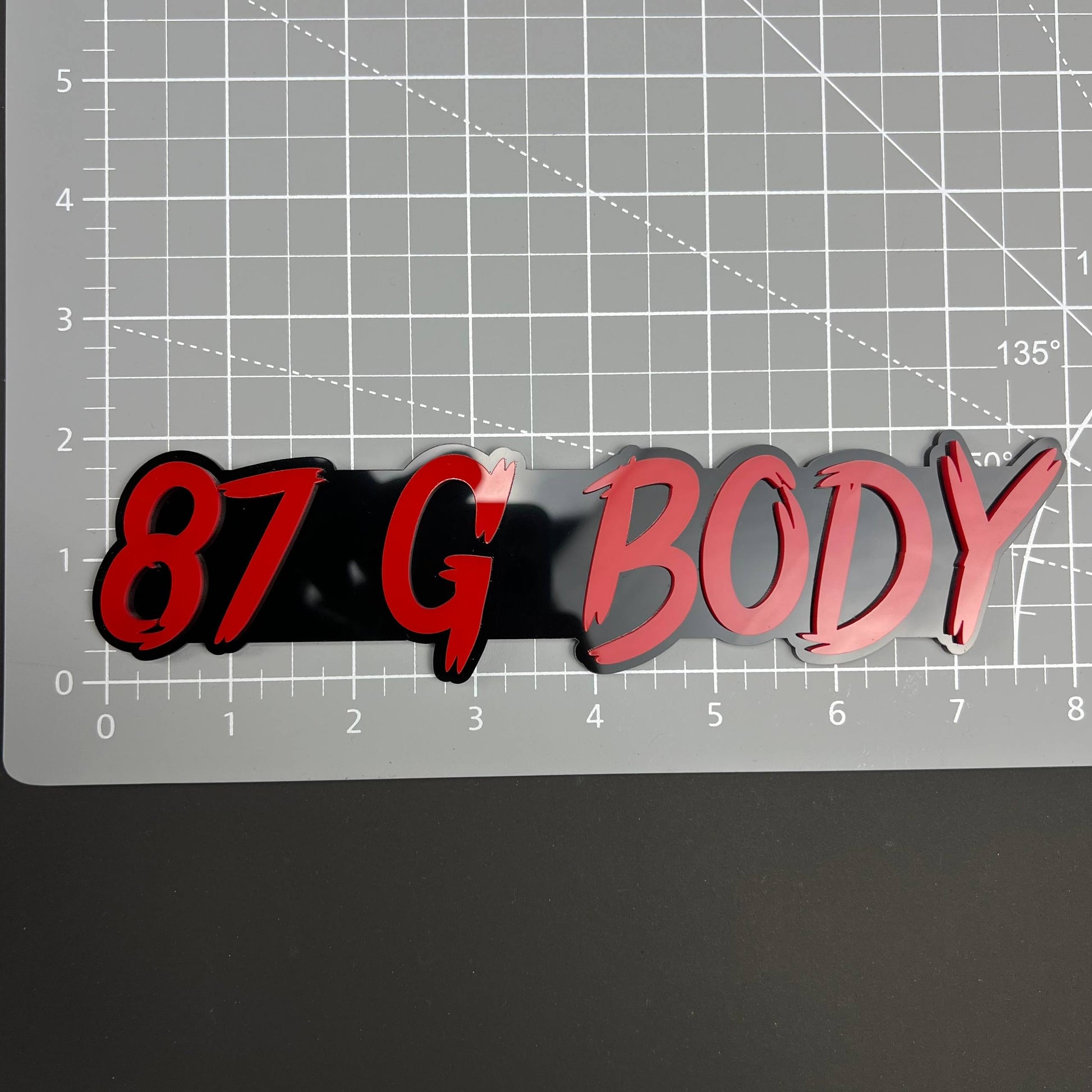 1PC 87 G BODY 3D Acrylic Badge - Car Truck Emblem Fender Tailgate Trunk Sticker