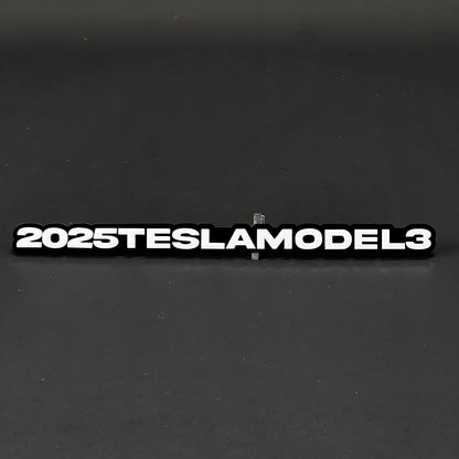 1PC 2025TESLAMODEL3 3D Acrylic Badge - Car Truck Emblem Fender Sticker