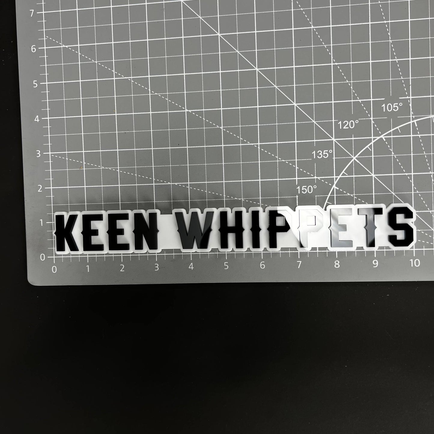 1PC KEEN WHIPPETS 3D Acrylic Badge - Car Truck Emblem Fender Sticker