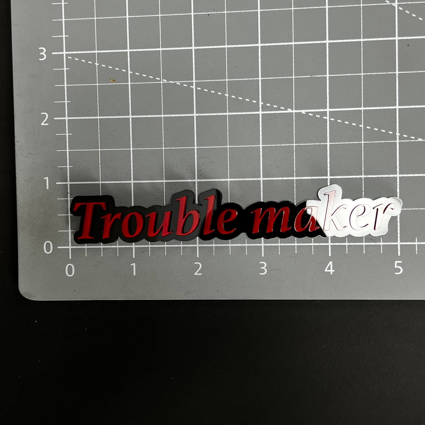 1PC Trouble maker 3D Acrylic Badge - Car Truck Emblem Fender Sticker