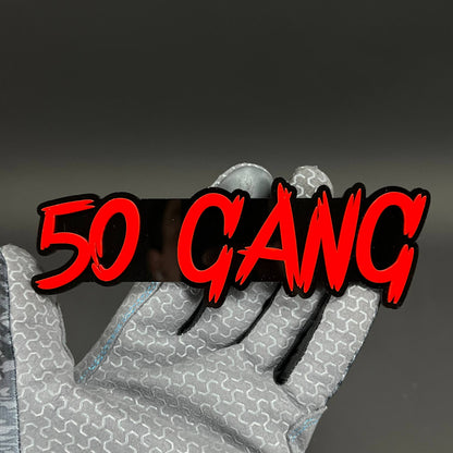 1PC 50 GANG 3D Acrylic Badge - Car Truck Emblem Fender Tailgate Trunk Sticker