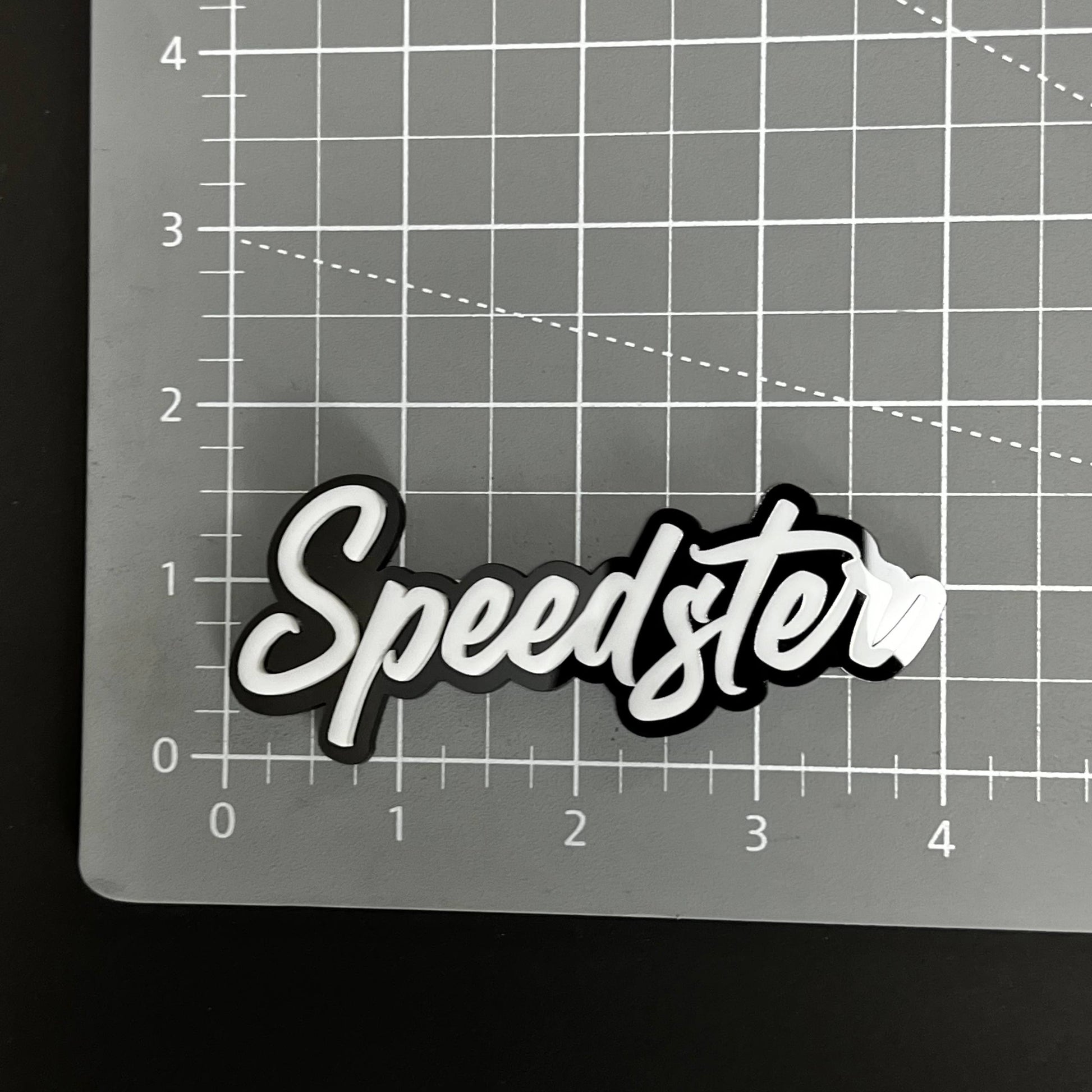 1PC Speedster 3D Acrylic Badge - Car Truck Emblem Fender Tailgate Trunk Sticker