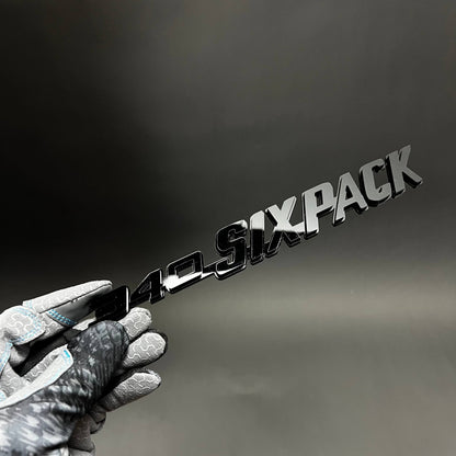 1PC 340 SIXPACK (Black) 3D Acrylic Badge - Car Truck Emblem Fender Sticker