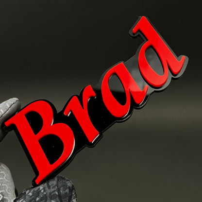1PC Brad 3D Acrylic Badge - Car Truck Emblem Fender Tailgate Trunk Sticker