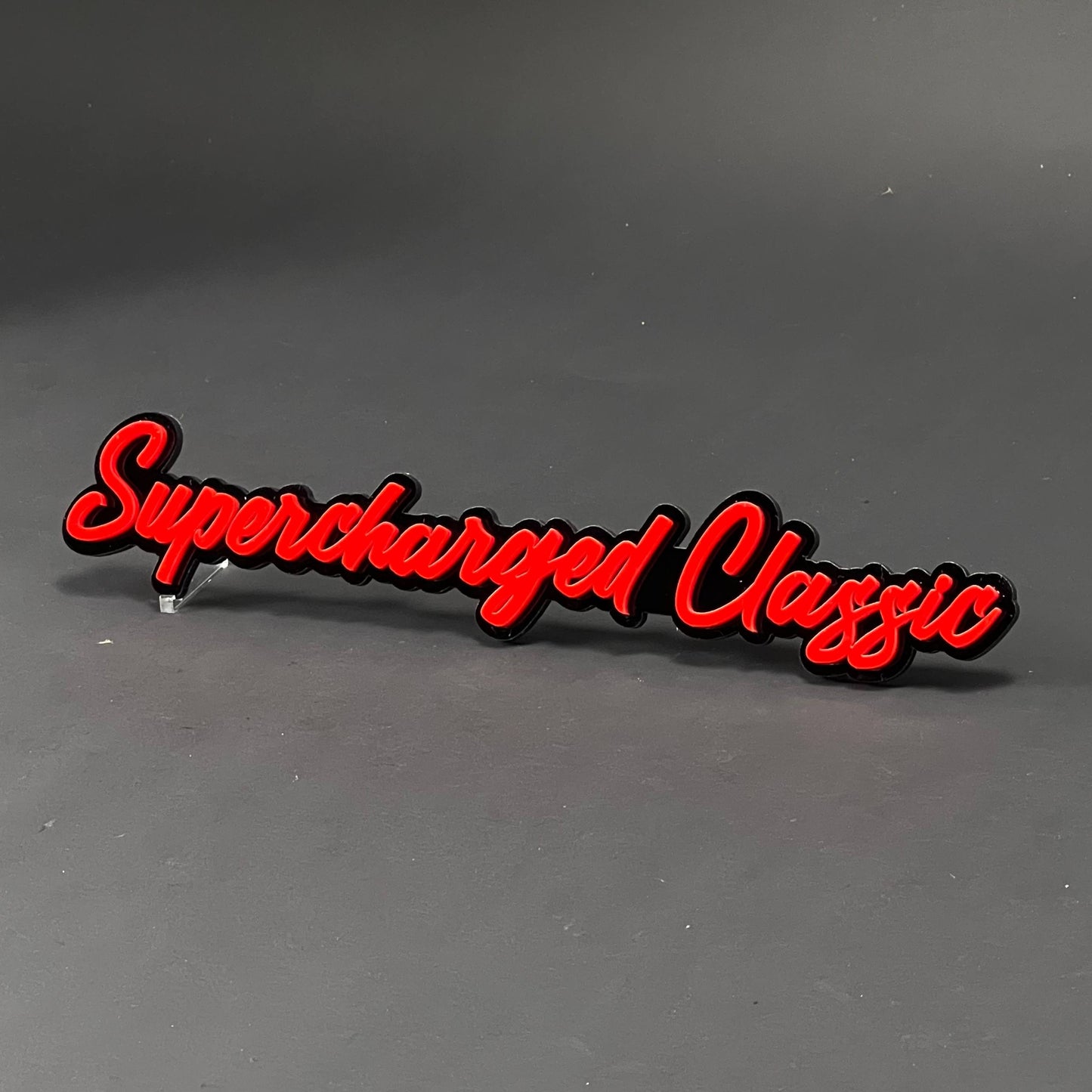 1PC Supercharged Classic 3D Acrylic Badge - Car Truck Emblem Fender Sticker