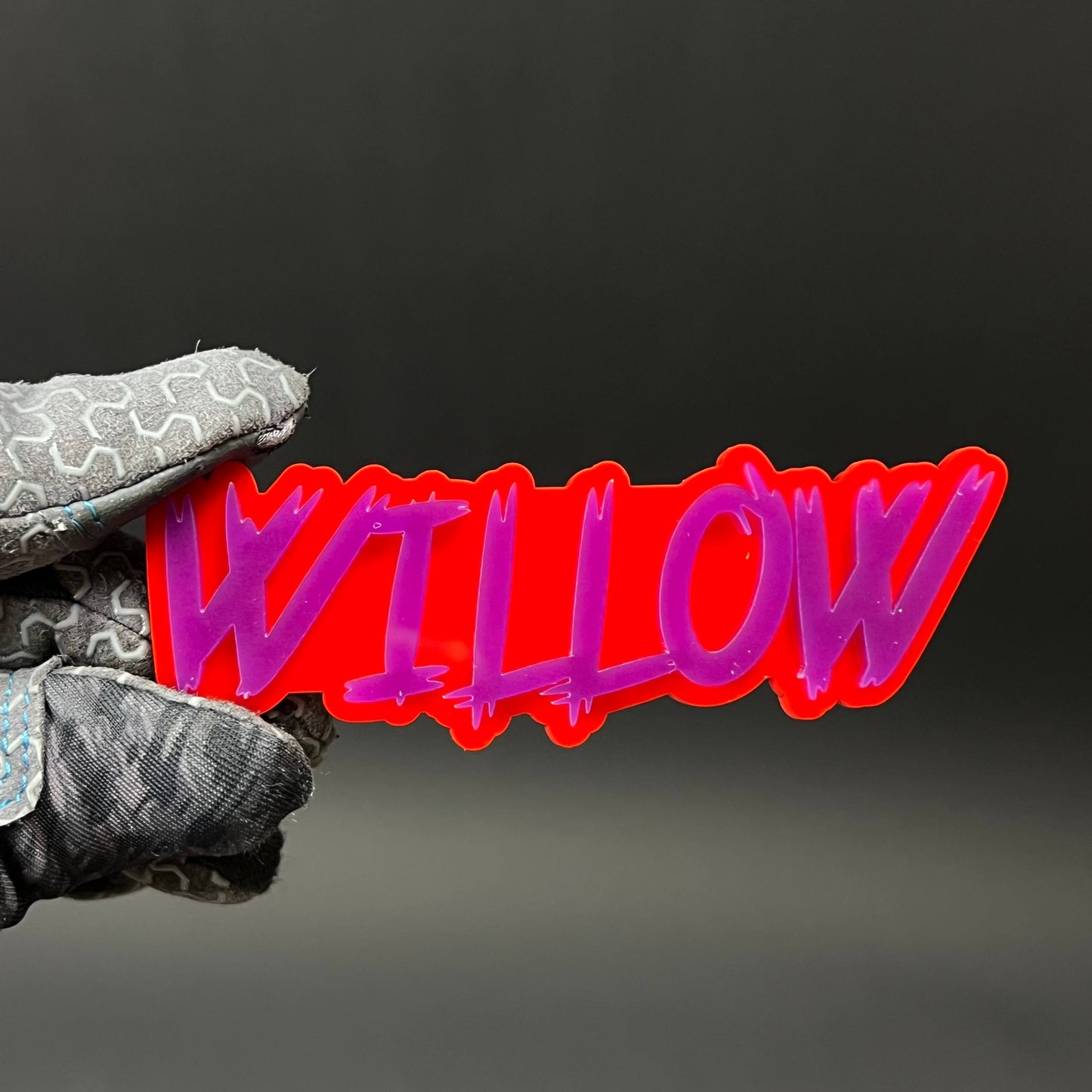 1PC WILLOW 3D Acrylic Badge - Car Truck Emblem Fender Tailgate Trunk Sticker