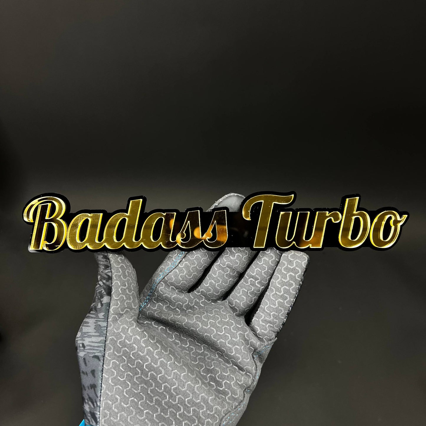 1PC Badass Turbo 3D Acrylic Badge - Car Truck Emblem Fender Sticker