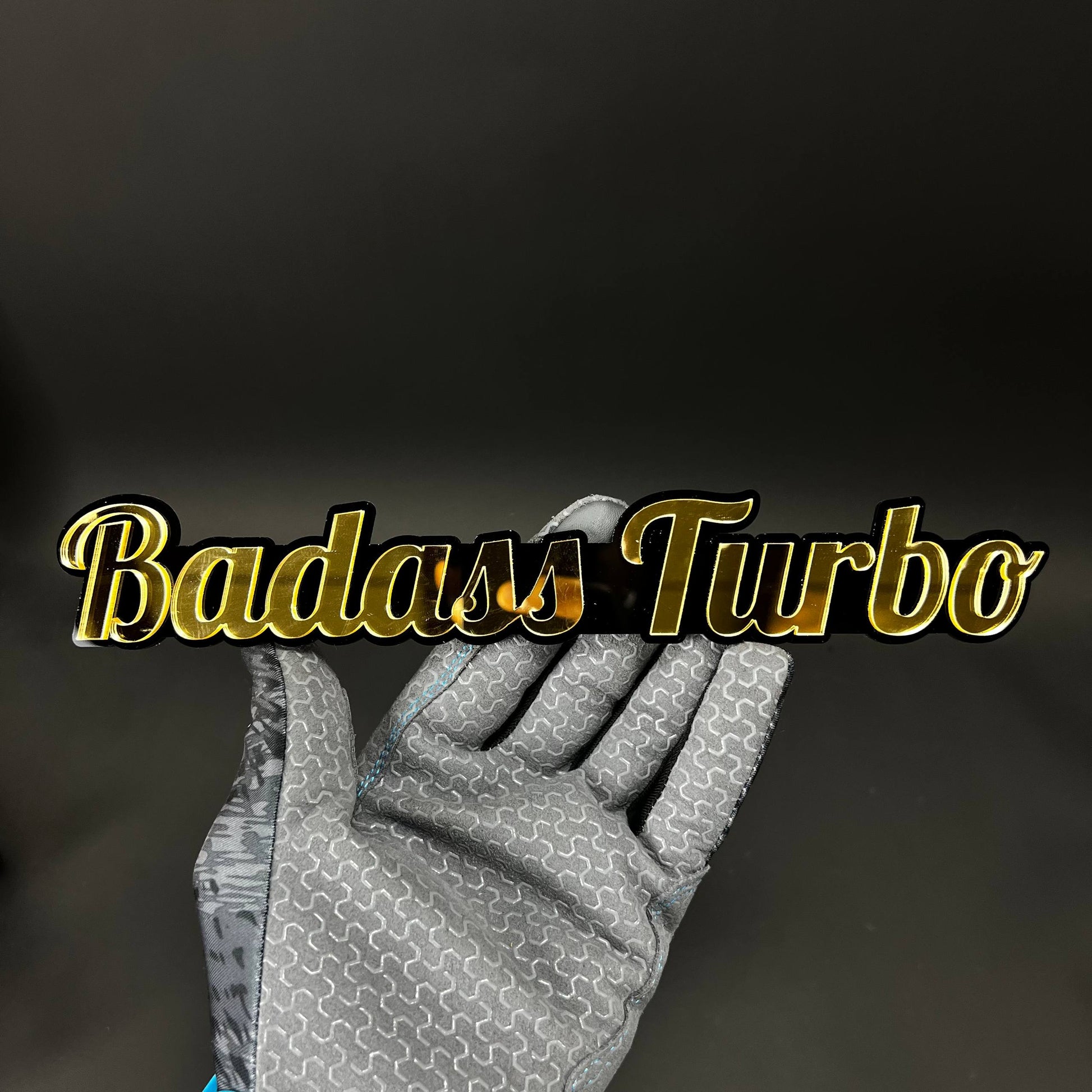 1PC Badass Turbo 3D Acrylic Badge - Car Truck Emblem Fender Sticker