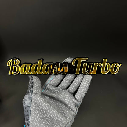 1PC Badass Turbo 3D Acrylic Badge - Car Truck Emblem Fender Sticker