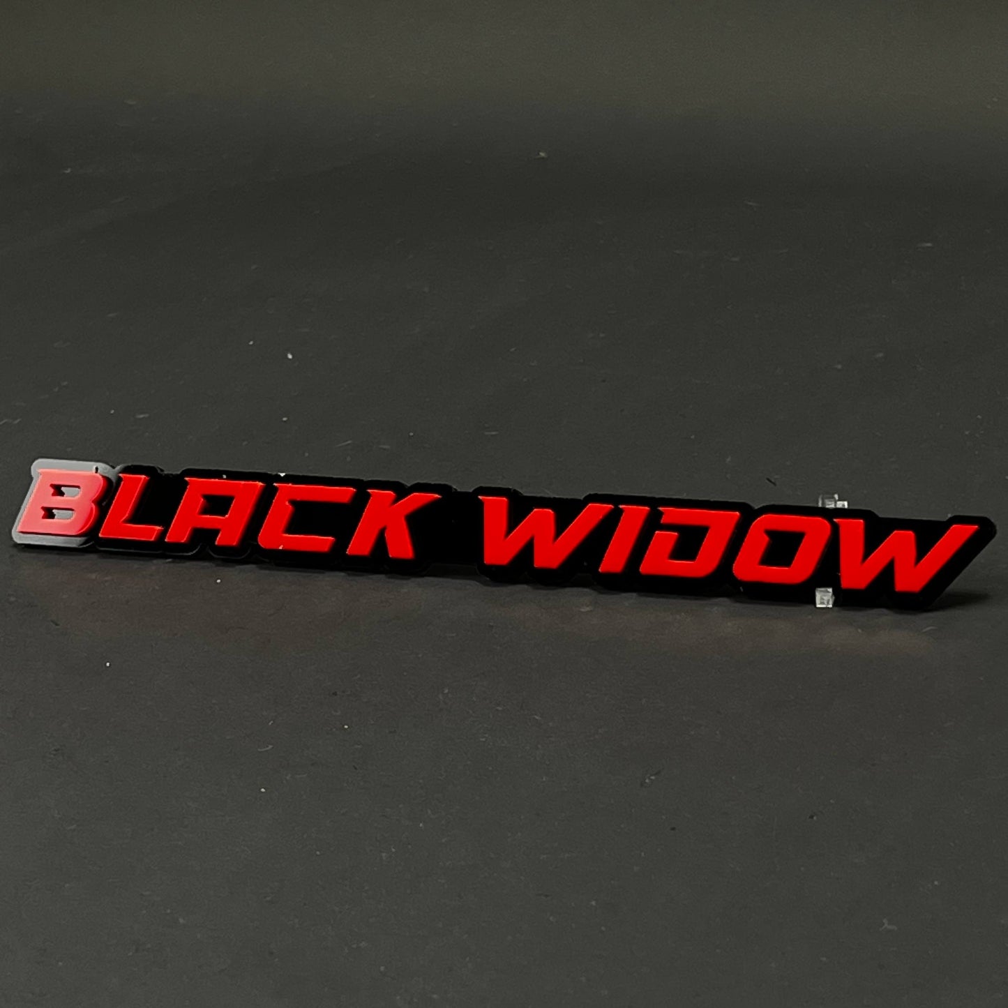 1PC BLACK WIDOW 3D Acrylic Badge - Car Truck Emblem Fender Sticker