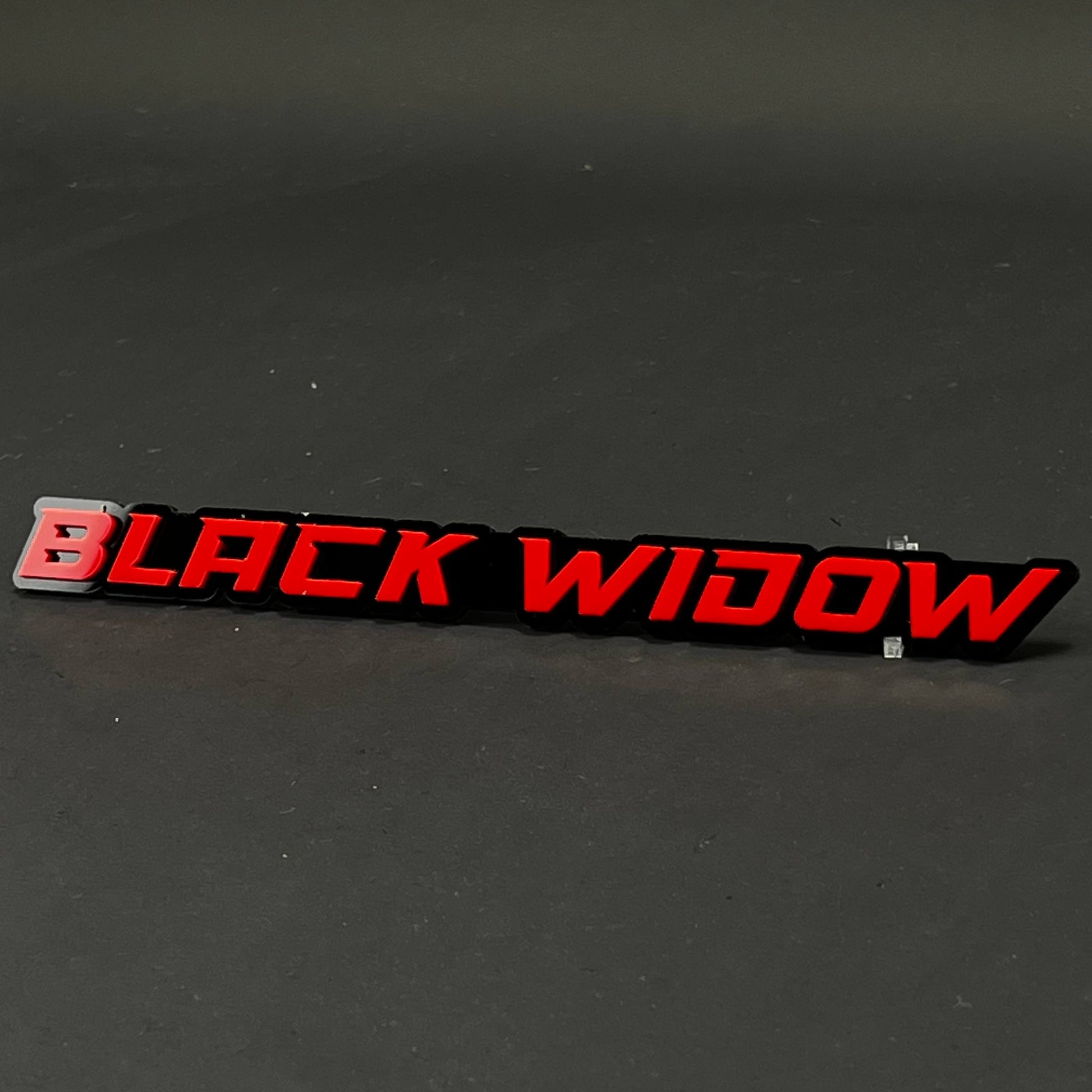 1PC BLACK WIDOW 3D Acrylic Badge - Car Truck Emblem Fender Sticker