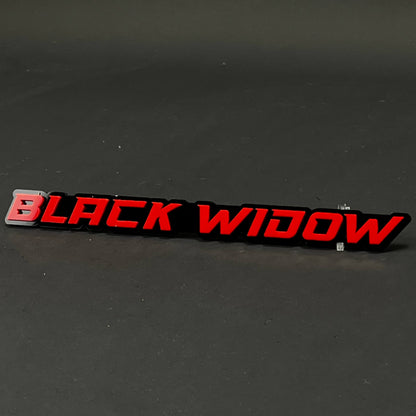 1PC BLACK WIDOW 3D Acrylic Badge - Car Truck Emblem Fender Sticker