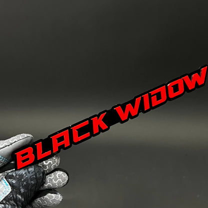 1PC BLACK WIDOW 3D Acrylic Badge - Car Truck Emblem Fender Sticker