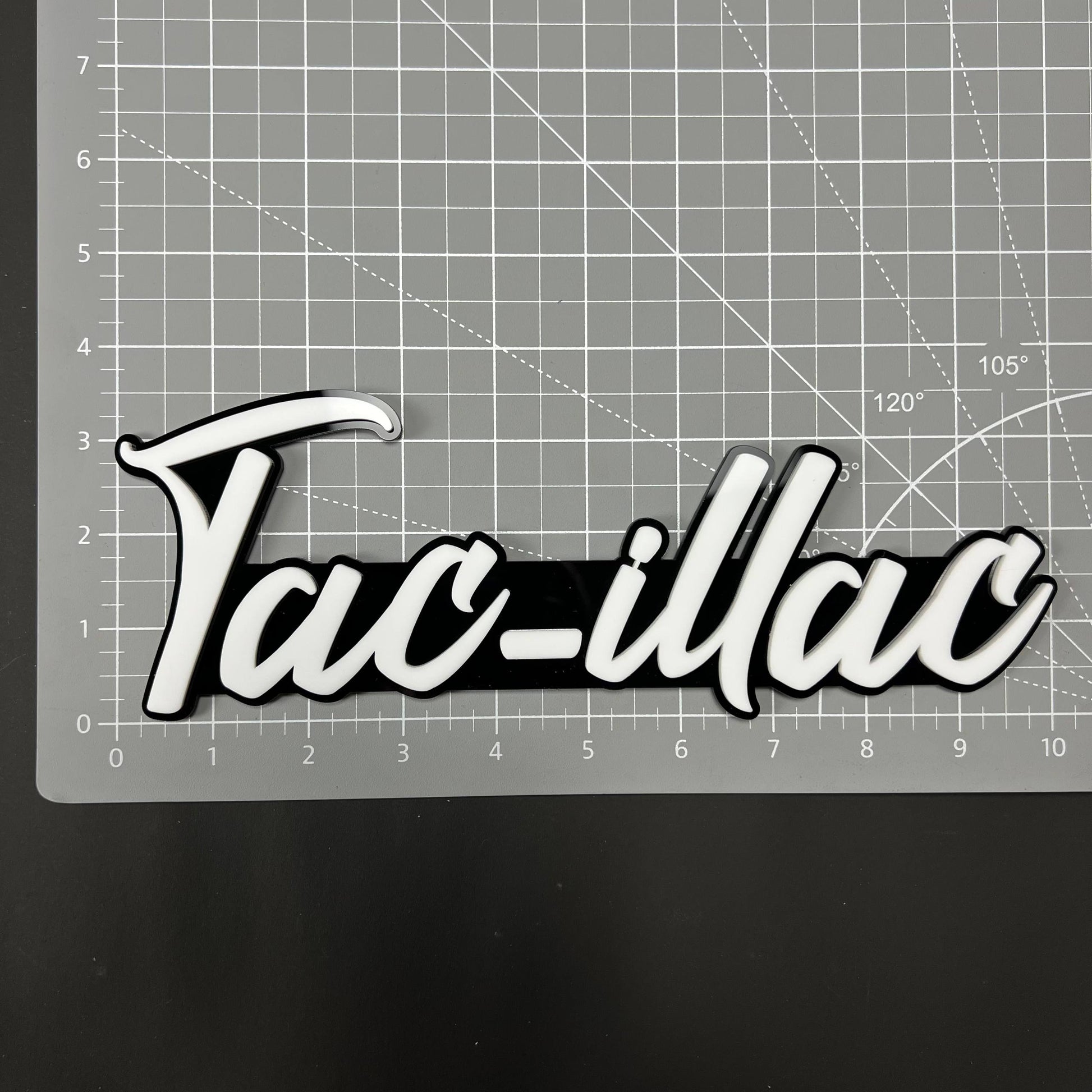 1PC Tac-illac 3D Acrylic Badge - Car Truck Emblem Fender Tailgate Trunk Sticker