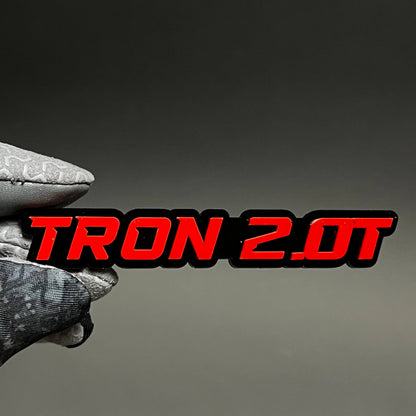 1PC TRON 2.0T 3D Acrylic Badge - Car Truck Emblem Fender Tailgate Trunk Sticker