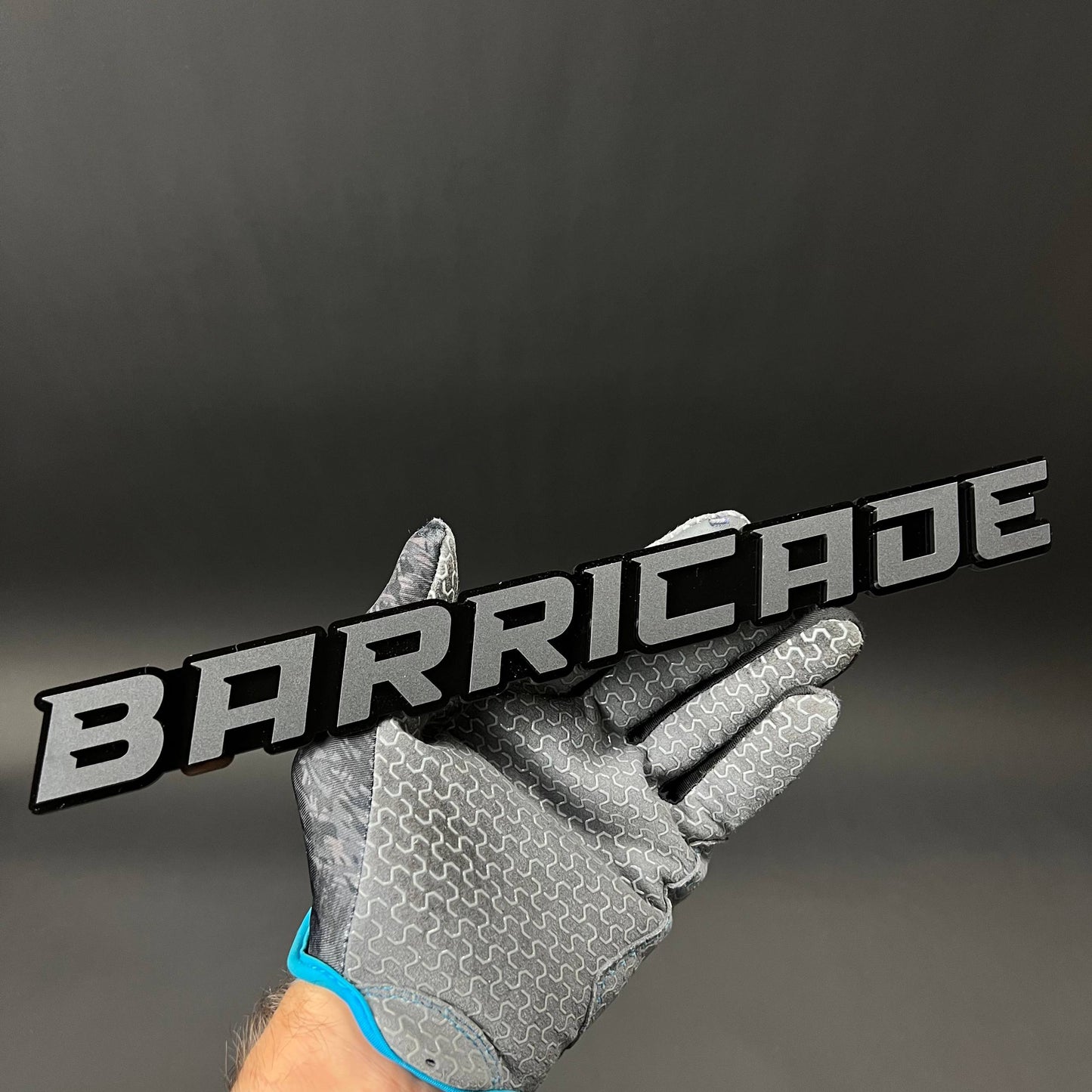 1PC BARRICADE 3D Acrylic Badge - Car Truck Emblem Fender Tailgate Trunk Sticker