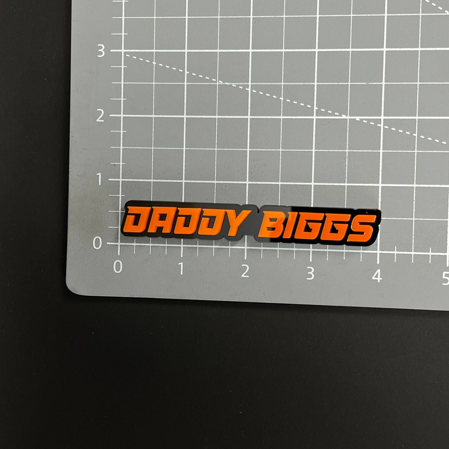 1PC DADDY BIGGS 3D Acrylic Badge - Car Truck Emblem Fender Sticker