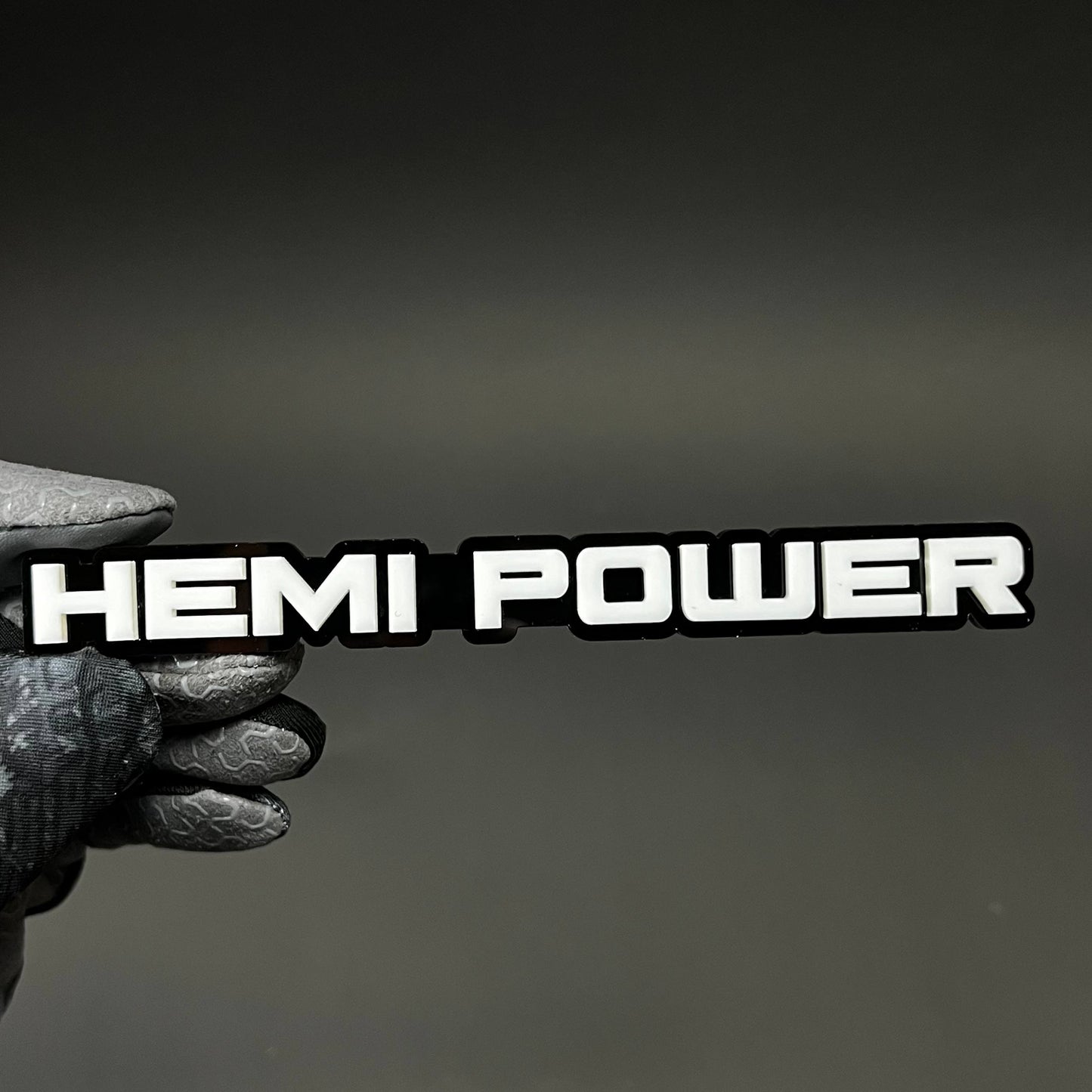 1PC HEMI POWER 3D Acrylic Badge - Car Truck Emblem Fender Tailgate Trunk Sticker