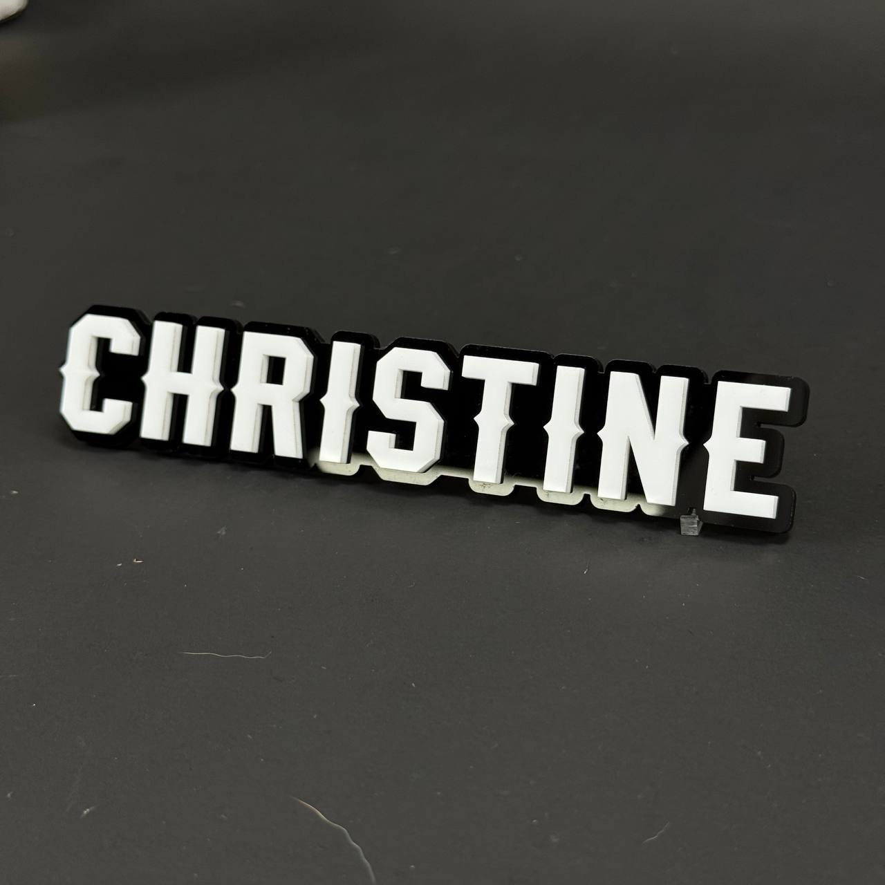 1PC CHRISTINE 3D Acrylic Badge - Car Truck Emblem Fender Tailgate Trunk Sticker