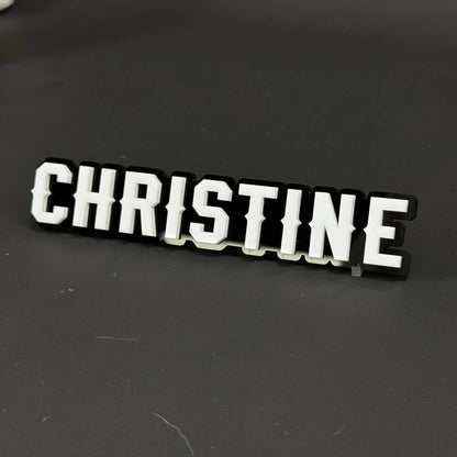 1PC CHRISTINE 3D Acrylic Badge - Car Truck Emblem Fender Tailgate Trunk Sticker