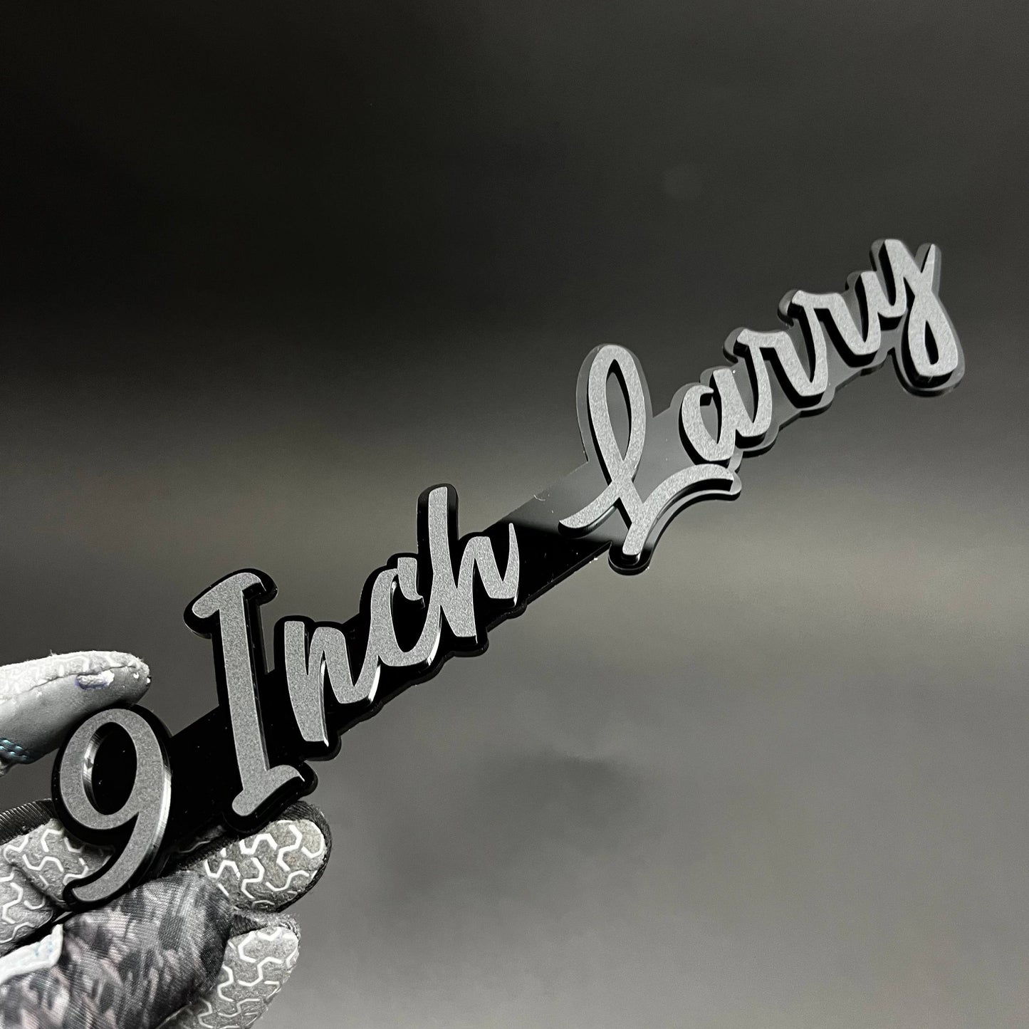 1PC 9 Inch Larry 3D Acrylic Badge - Car Truck Emblem Fender Sticker