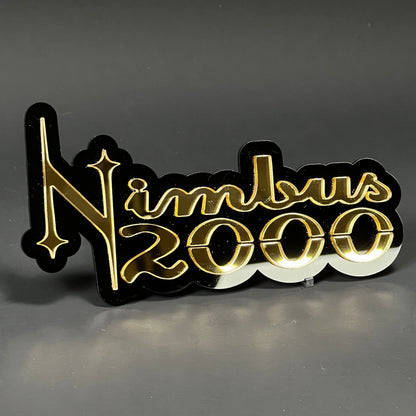 1PC Nimbus 2000 3D Acrylic Badge - Car Truck Emblem Fender Sticker