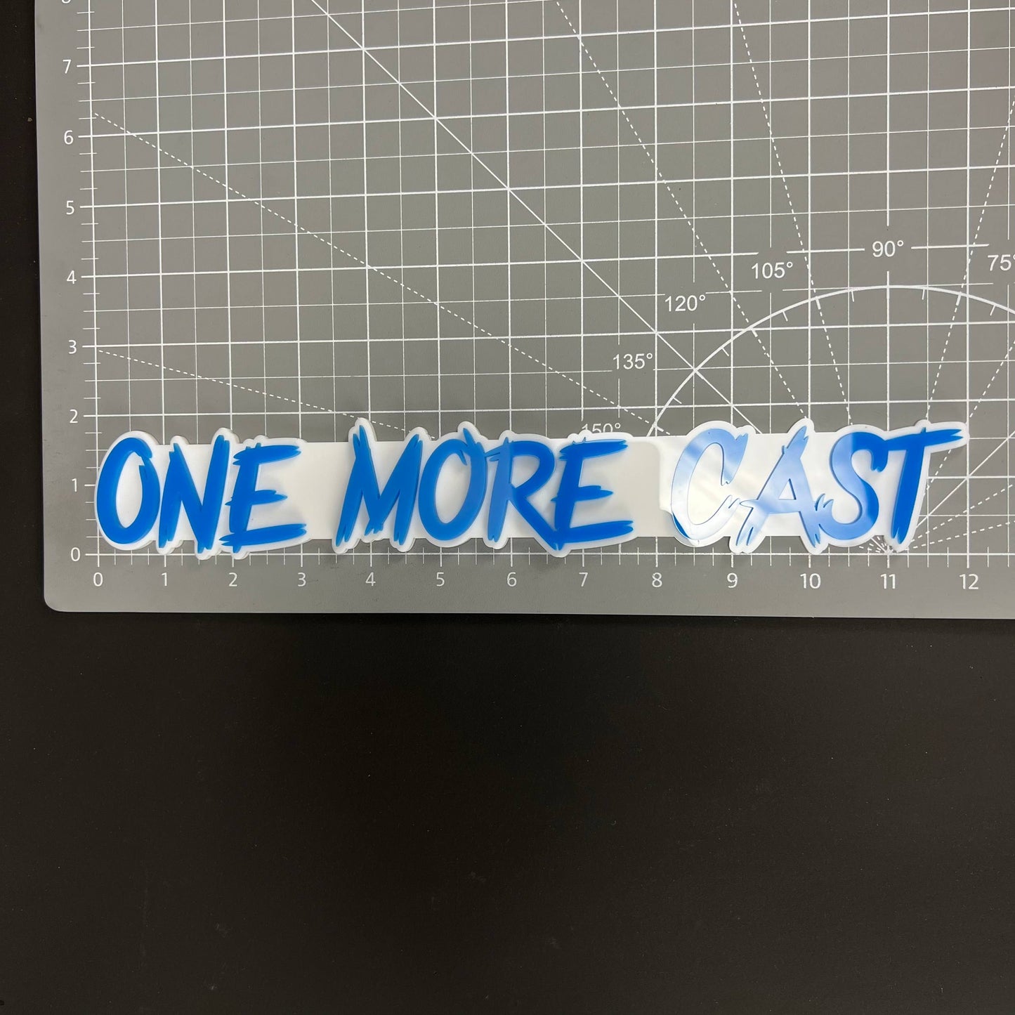 1PC ONE MORE CAST 3D Acrylic Badge - Car Truck Emblem Fender Sticker