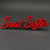 1PC Soul Sister 3D Acrylic Badge - Car Truck Emblem Fender Sticker