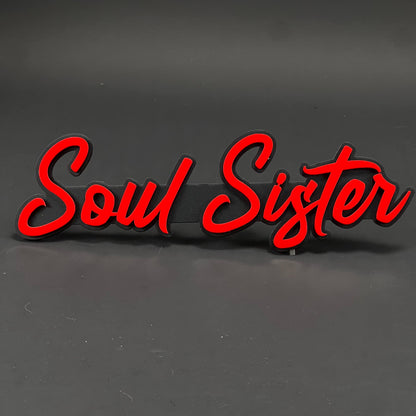 1PC Soul Sister 3D Acrylic Badge - Car Truck Emblem Fender Sticker