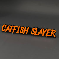1PC CATFISH SLAYER 3D Acrylic Badge - Car Truck Emblem Fender Sticker