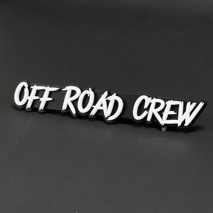 1PC OFF ROAD CREW 3D Acrylic Badge - Car Truck Emblem Fender Sticker