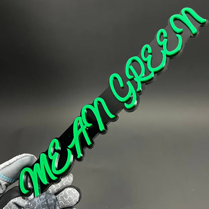 1PC MEAN GREEN 3D Acrylic Badge - Car Truck Emblem Fender Tailgate Trunk Sticker