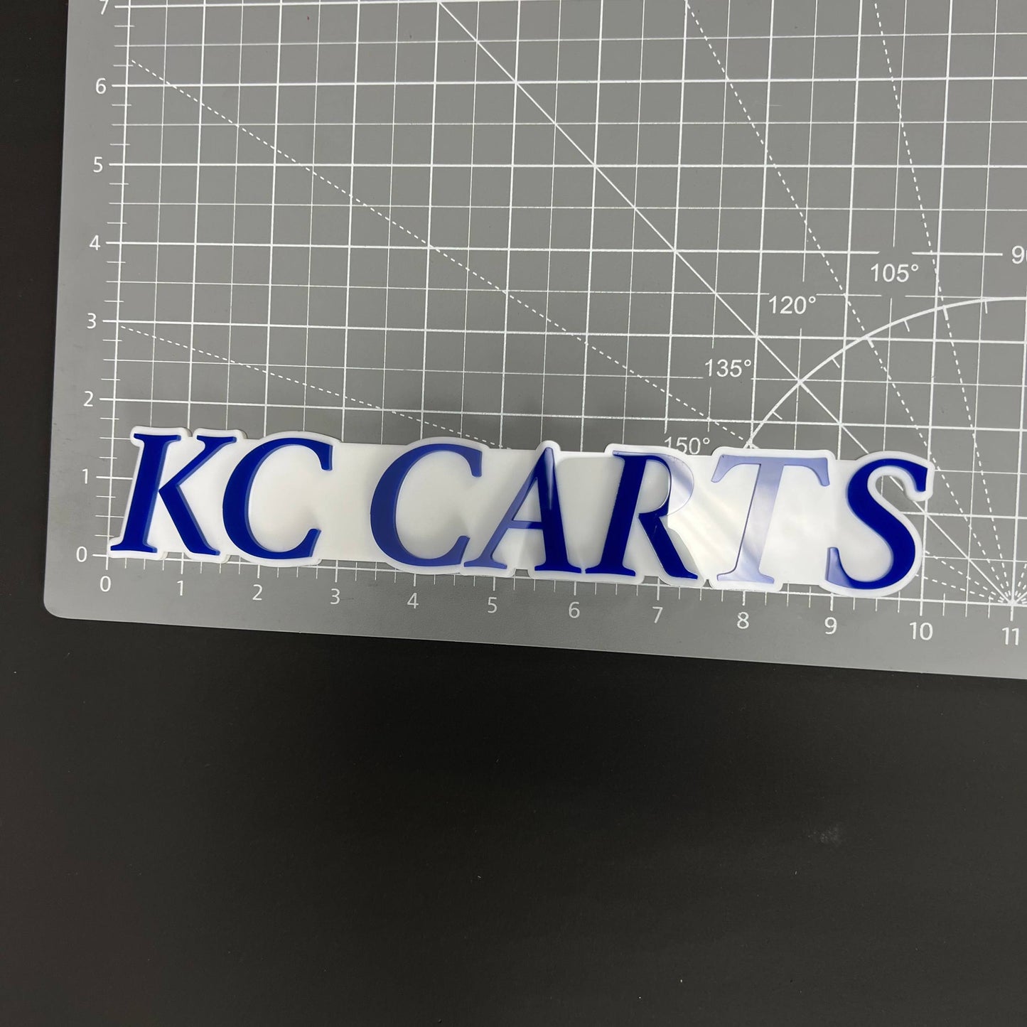1PC KC CARTS 3D Acrylic Badge - Car Truck Emblem Fender Tailgate Trunk Sticker