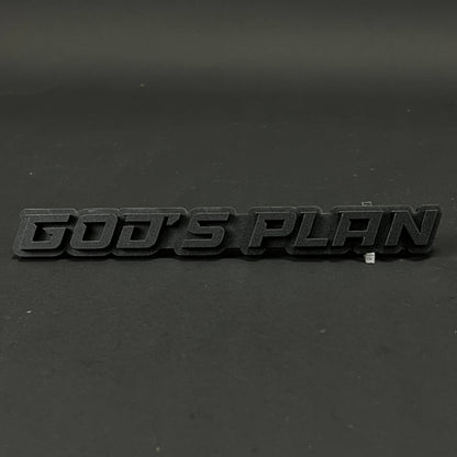 1PC GOD'S PLAN 3D Acrylic Badge - Car Truck Emblem Fender Tailgate Trunk Sticker