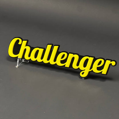1PC Challenger 3D Acrylic Badge - Car Truck Emblem Fender Tailgate Trunk Sticker