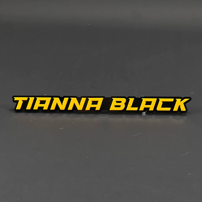 1PC TIANNA BLACK 3D Acrylic Badge - Car Truck Emblem Fender Sticker