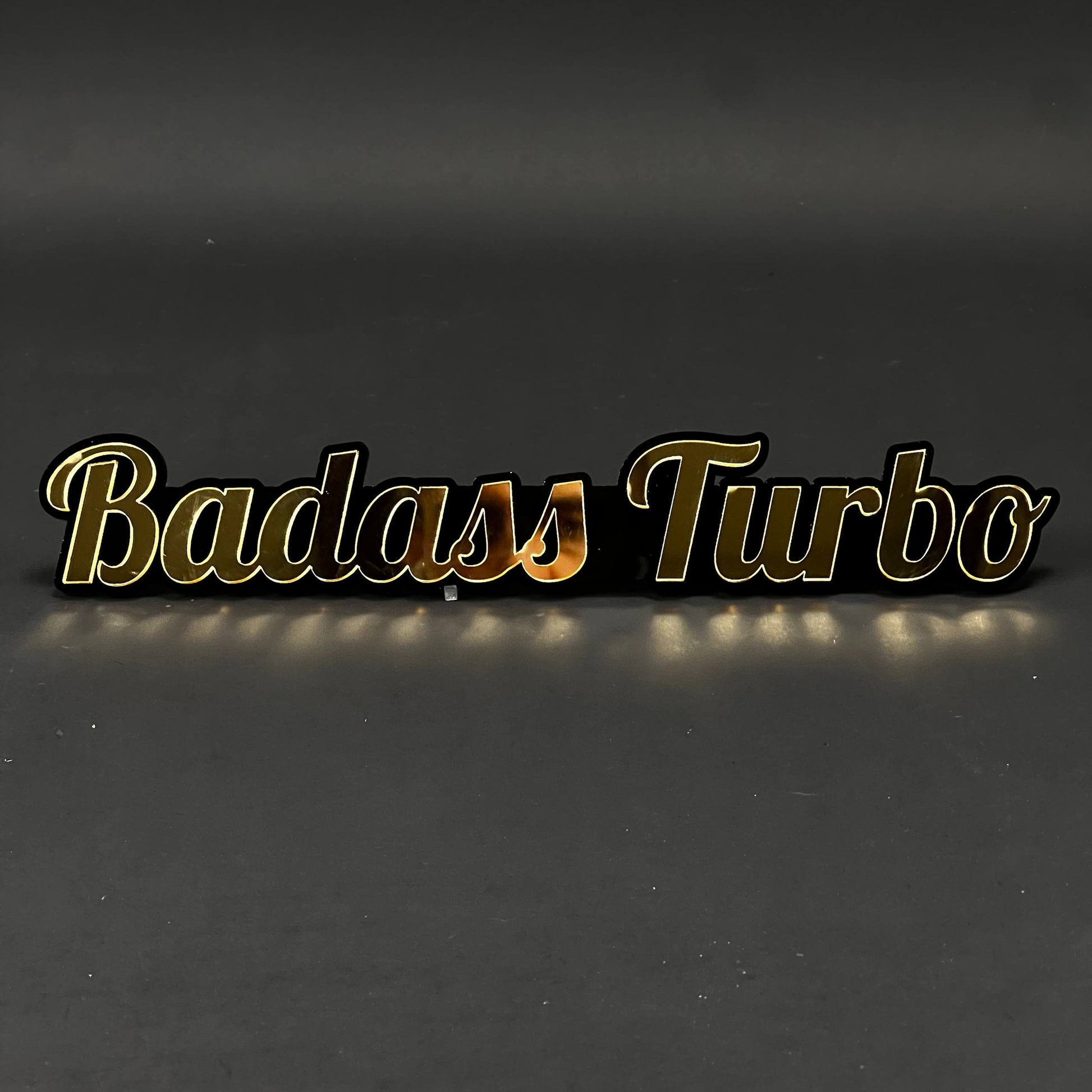 1PC Badass Turbo 3D Acrylic Badge - Car Truck Emblem Fender Sticker