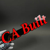 1PC CA Built 3D Acrylic Badge - Car Truck Emblem Fender Tailgate Trunk Sticker