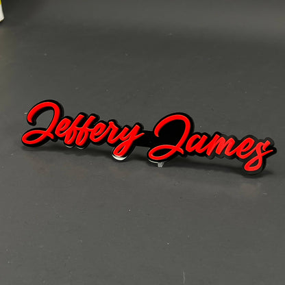 1PC Jeffery James 3D Acrylic Badge - Car Truck Emblem Fender Sticker