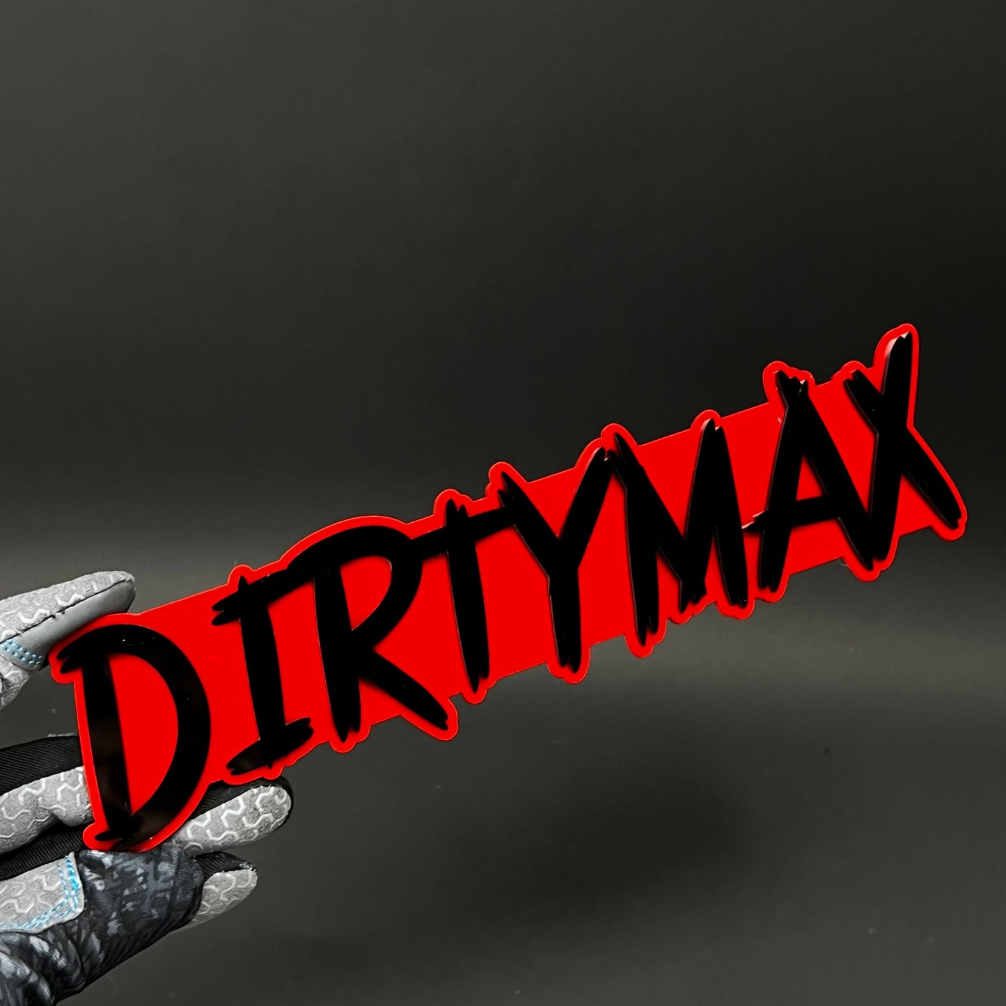 1PC DIRTYMAX 3D Acrylic Badge - Car Truck Emblem Fender Tailgate Trunk Sticker
