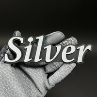 1PC Silver 3D Acrylic Badge - Car Truck Emblem Fender Tailgate Trunk Sticker