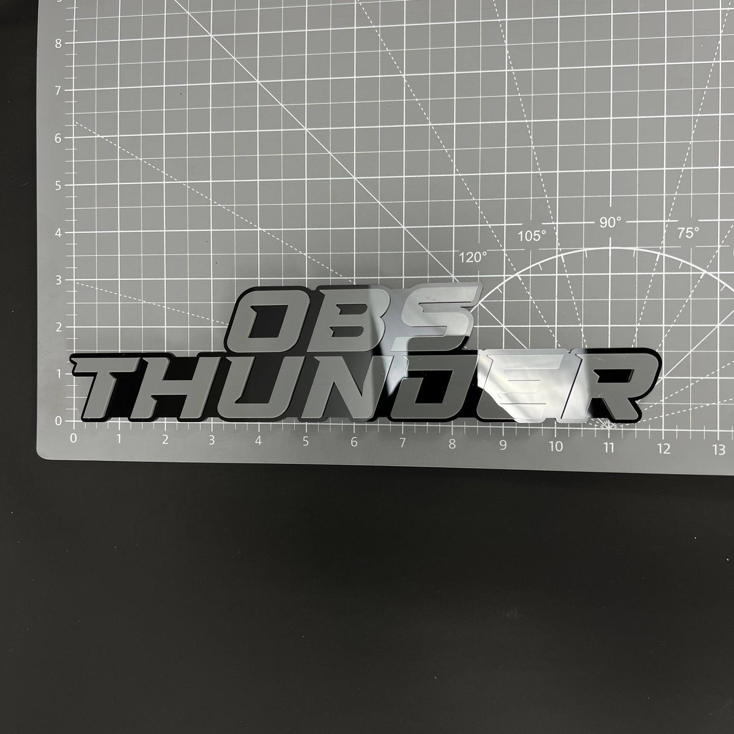 1PC OBS THUNDER 3D Acrylic Badge - Car Truck Emblem Fender Sticker