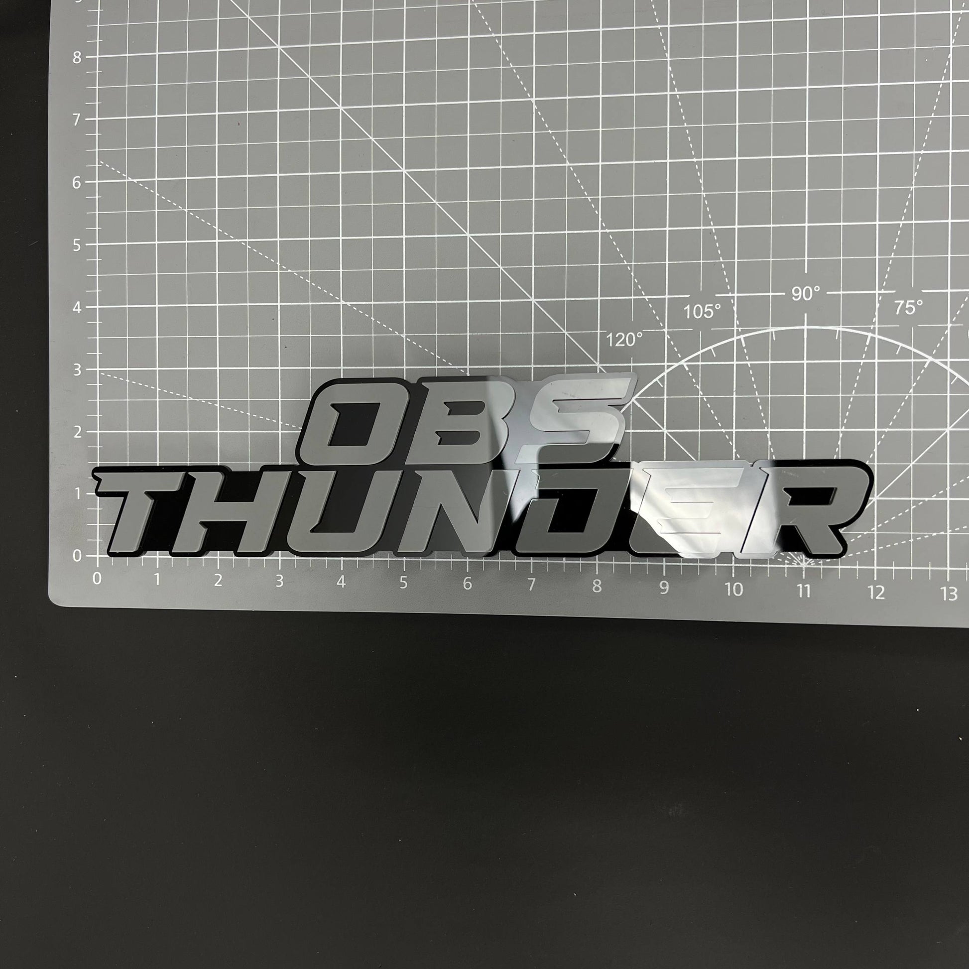 1PC OBS THUNDER 3D Acrylic Badge - Car Truck Emblem Fender Sticker