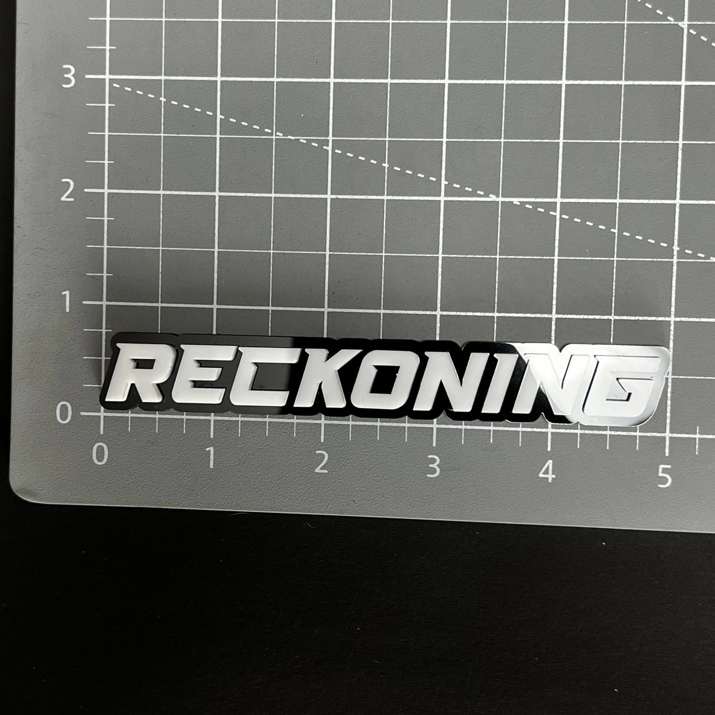 1PC RECKONING 3D Acrylic Badge - Car Truck Emblem Fender Tailgate Trunk Sticker