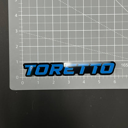1PC TORETTO 3D Acrylic Badge - Car Truck Emblem Fender Tailgate Trunk Sticker